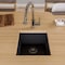 Alfi Brand Black 17" Undermount Rectangular Granite Composite Kitchen Prep Sink AB1720UM-BLA - alternate 2